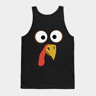 Turkey Face Pilgrim Costume Funny Thanksgiving Tank Top